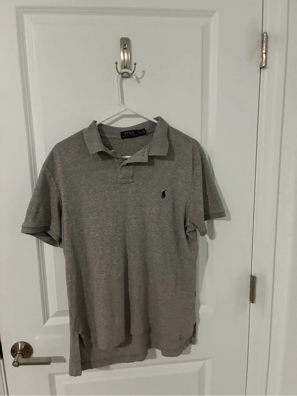 Ralph Lauren Heather Gray Polo with Embroidered Pony